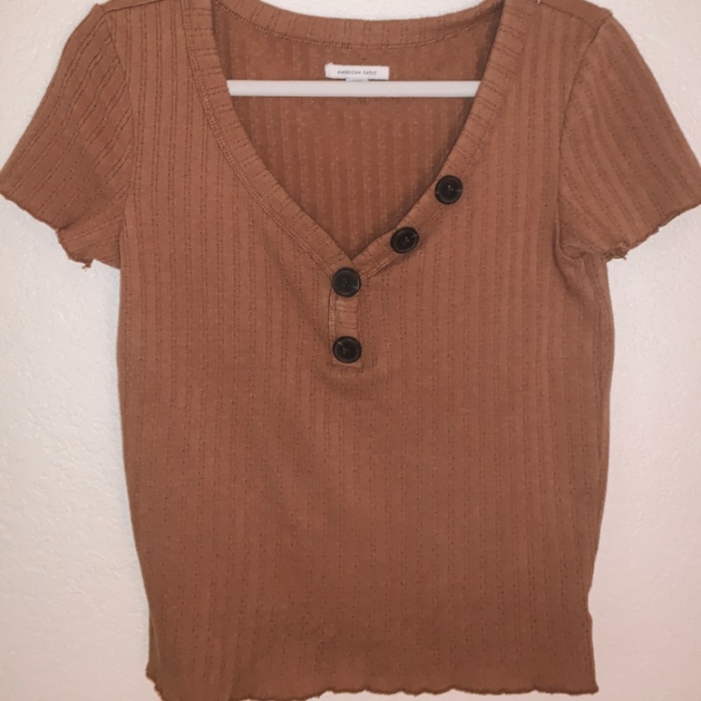 light brown American eagle top